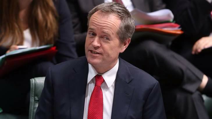 Opposition Leader Bill Shorten during question time. Photo: Andrew Meares