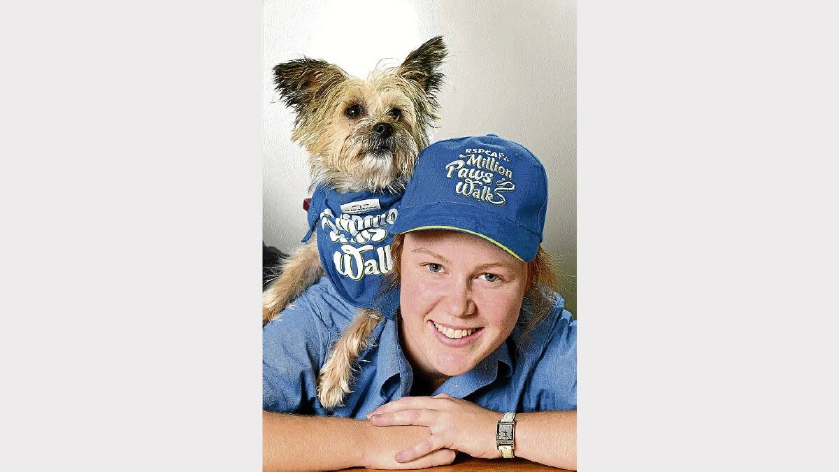 Hannah Waterhouse, of the RSPCA, with 18-month-old silky terrier-Maltese cross, Millie. Picture: PHILLIP BIGGS
