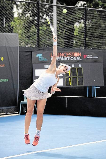PIC : PAUL SCAMBLER.Launceston International TENNIS: Jessica MOORE (AUS)