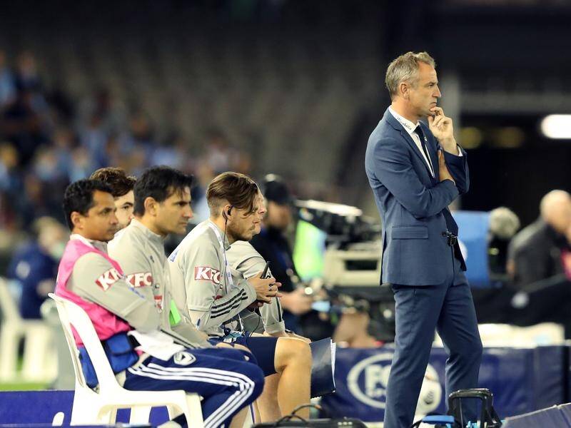 Melbourne Victory coach Grant Brebner seems on shaky ground after his last-placed team lost 6-0.