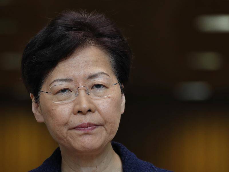 Hong Kong chief Carrie Lam says she is working on a platform for dialogue with peaceful protesters.