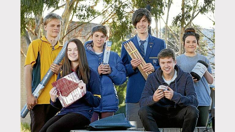 Grade 10 students Sean Arnol, of Brooks High School, Lili Bennett, of Campbell Town High, Mitchell French, of Riverside High, Jaxon Stickler, of Exeter High, Elliot Ritchie, of City Campus, and Eden Dawson, of Port Dalrymple, are taking part in a cultural and sports tourism pilot program at the University of Tasmania.