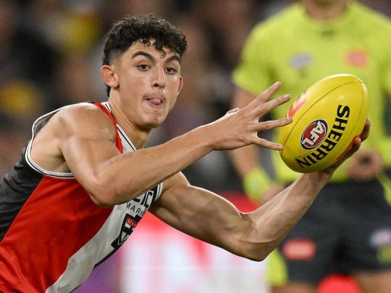 Anthony Caminiti's bright start to the season has brought extra attention for the St Kilda player. (Morgan Hancock/AAP PHOTOS)