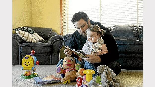 First-time Launceston father Marcus Ling at home with 15-month-old daughter Harper. Picture: MARK JESSER