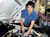 Ashley Viney who is a mechanic at Les Walkden Racing