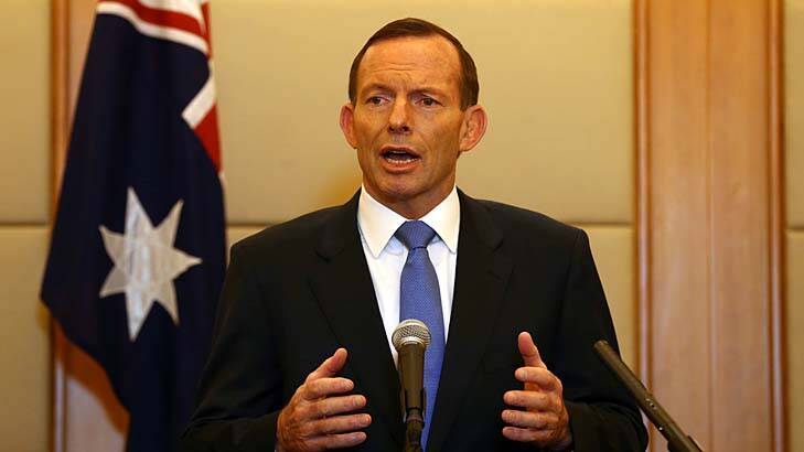 Set to cut ABC's funding: Prime Minister Tony Abbott. Photo: Alex Ellinghausen