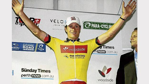 Will Clarke in the Tour de Perth leader's jersey. Picture: MARK GUNTER.