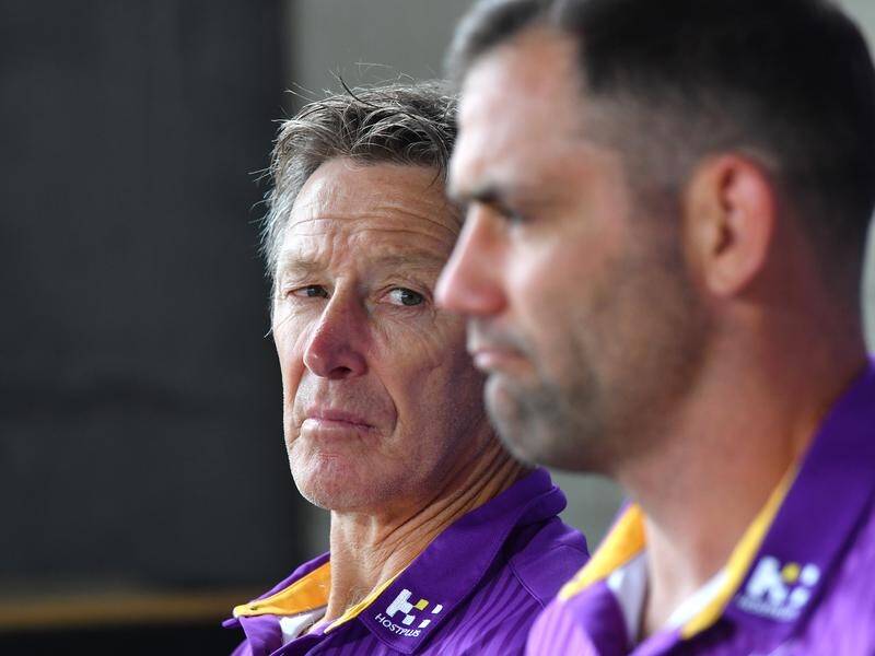 Storm coach Craig Bellamy (l) admits it's harder to replace Cameron Smith (r) than he thought.