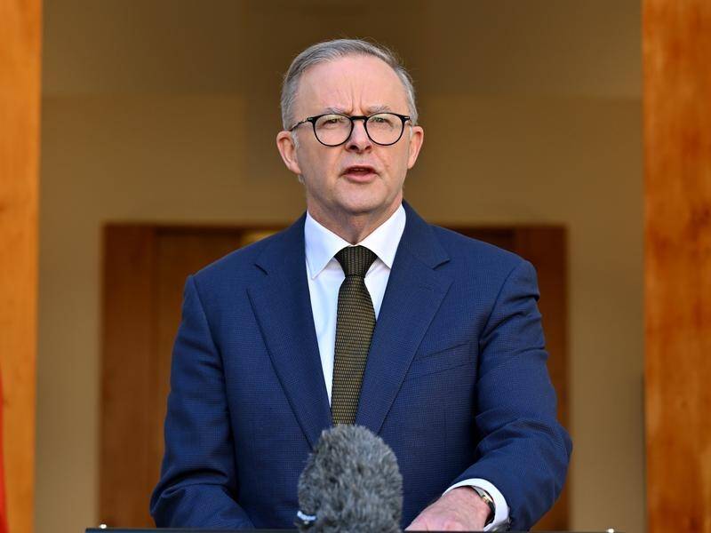 Australia wants good relations with China but will protect its own interests, Anthony Albanese says. (Mick Tsikas/AAP PHOTOS)