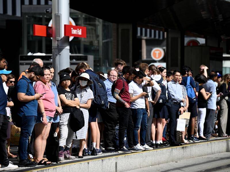 A digital radio failure stopped Sydney trains for an hour, affecting services into the night. (Dan Himbrechts/AAP PHOTOS)