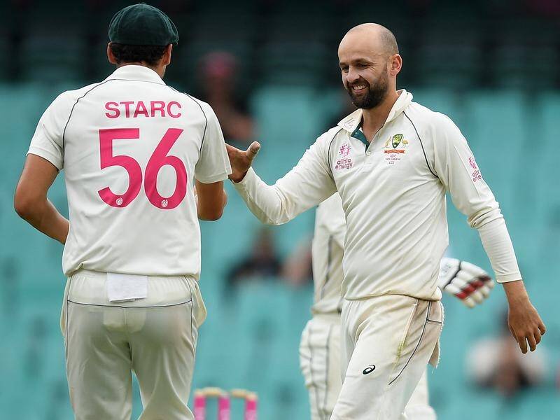 Shane Warne says Mitchell Starc and Nathan Lyon (r) aren't "locks" for the first Ashes Test.