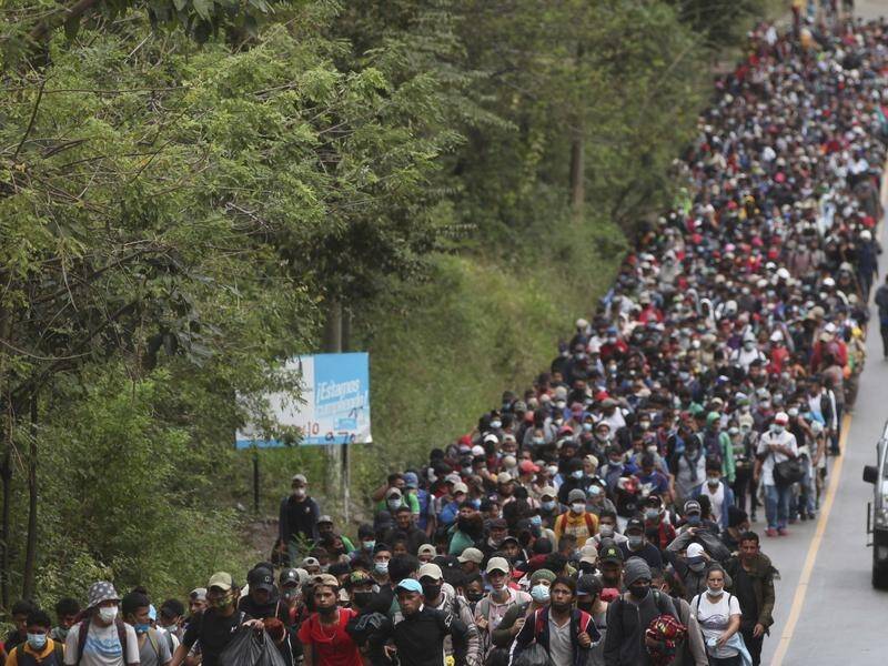 A caravan of Central American refugees heading towards the US continues to grow.
