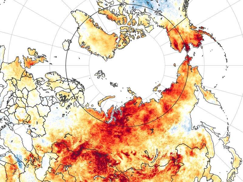 An Arctic temperature record of more than 38 degrees Celsius was reached in a Siberian town in 2020.