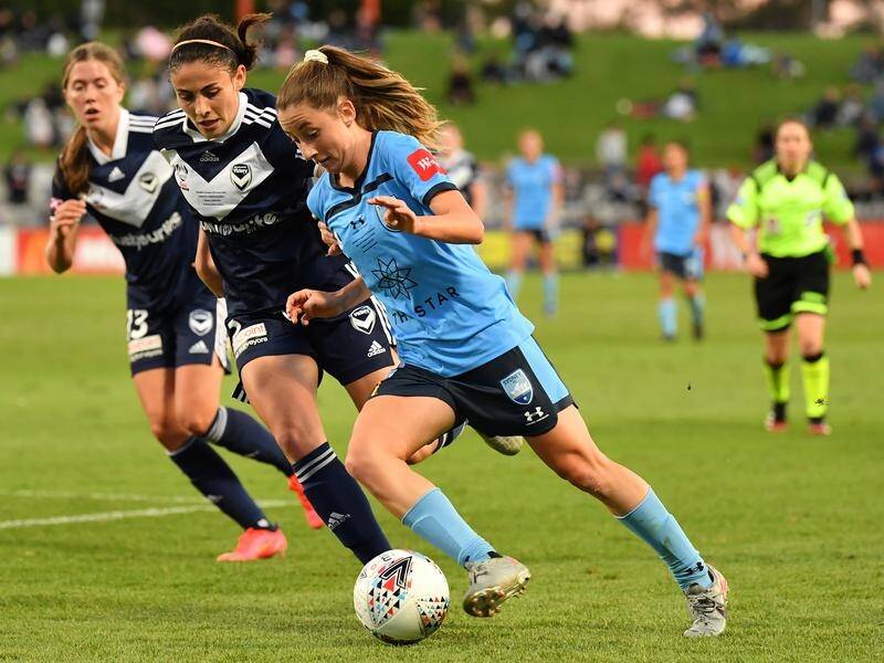 Clare Wheeler (r) is departing Sydney FC after signing with Danish club Fortuna Hjorring.