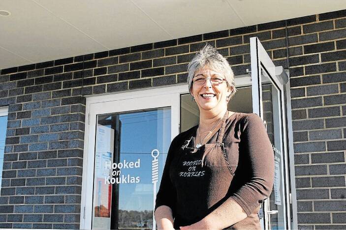 Hooked on Kouklas owner Cathy McCarthy outside her new Gravelly Beach business, a fish and chip shop with a twist.