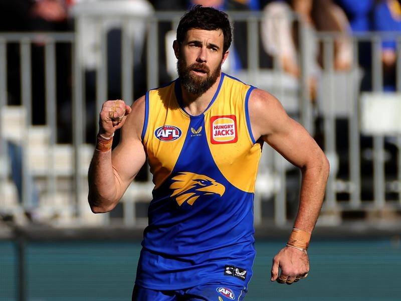 West Coast's Josh Kennedy will retire after playing his 293rd and final AFL game against the Crows. (Richard Wainwright/AAP PHOTOS)