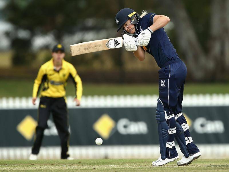 Ellyse Perry scored 24 runs, took one wicket and two catches in her WNCL debut for Victoria.