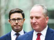 Nationals deputy David Littleproud (L) has told Barnaby Joyce he plans to challenge for the top job.
