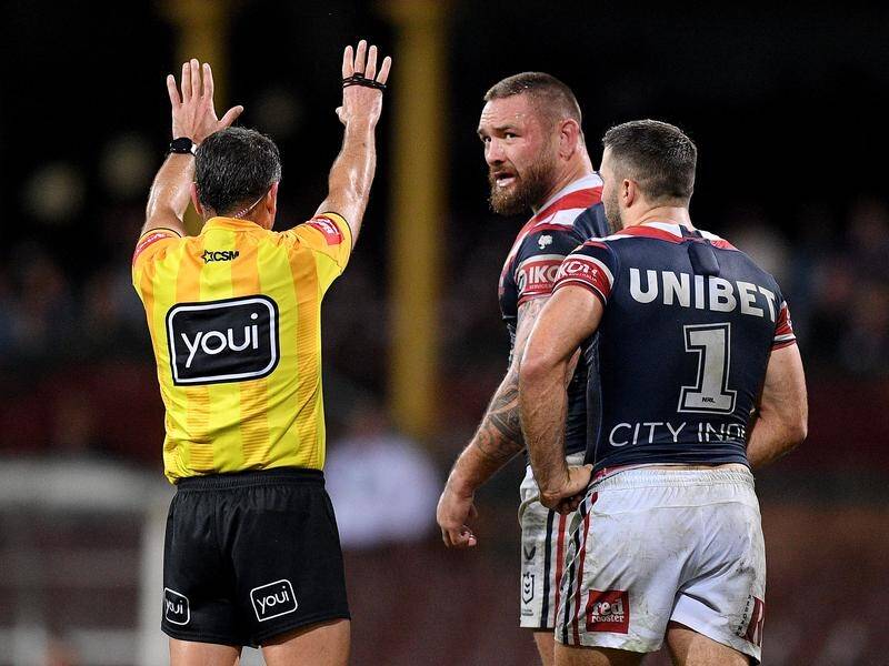 Sydney Roosters prop Jared Waerea-Hargreaves has been fined for his rant at referee Gerard Sutton.