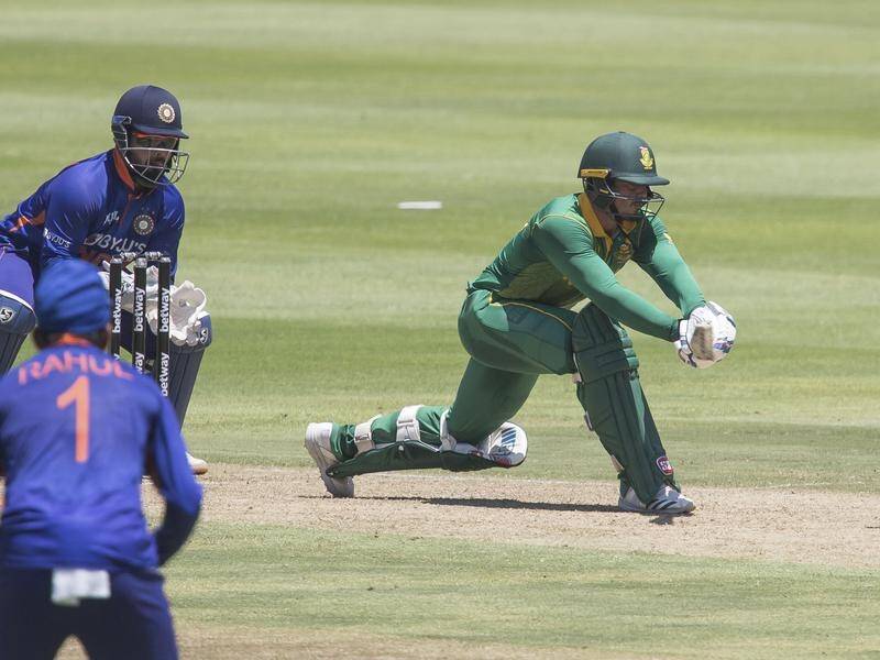 Centurion Quinton de Kock sweeps while South Africa sweep India in the one-day international series.