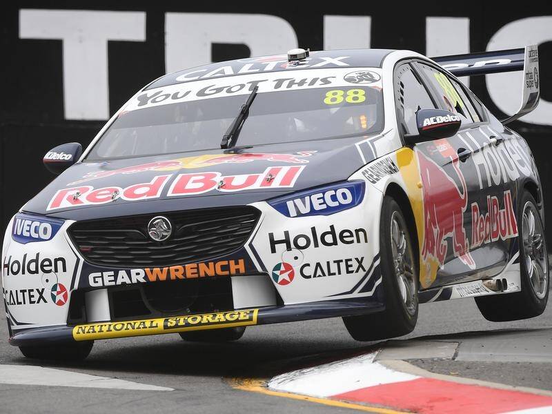 Jamie Whincup (pic) and Shane van Gisbergen are eyeing an upset teams title win in Newcastle.