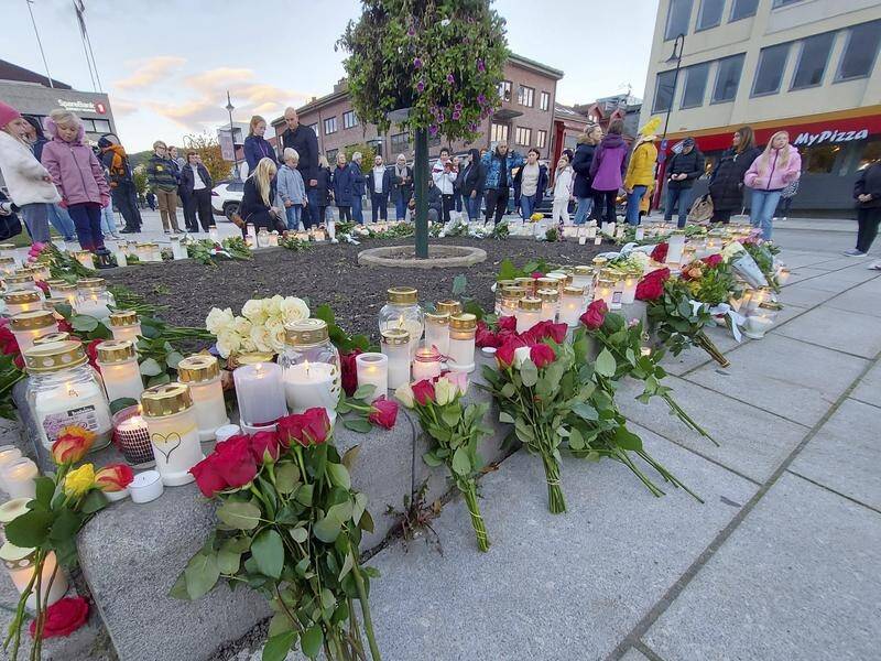 A memorial has been set up in Norway after five people died in a terror attack.