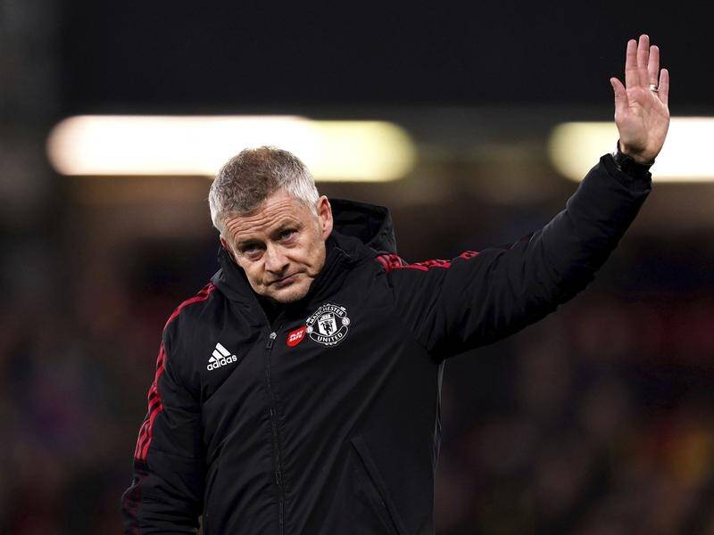 Sacked Ole Gunnar Solskjaer appeared to wave goodbye to Man United fans after Saturday's defeat.