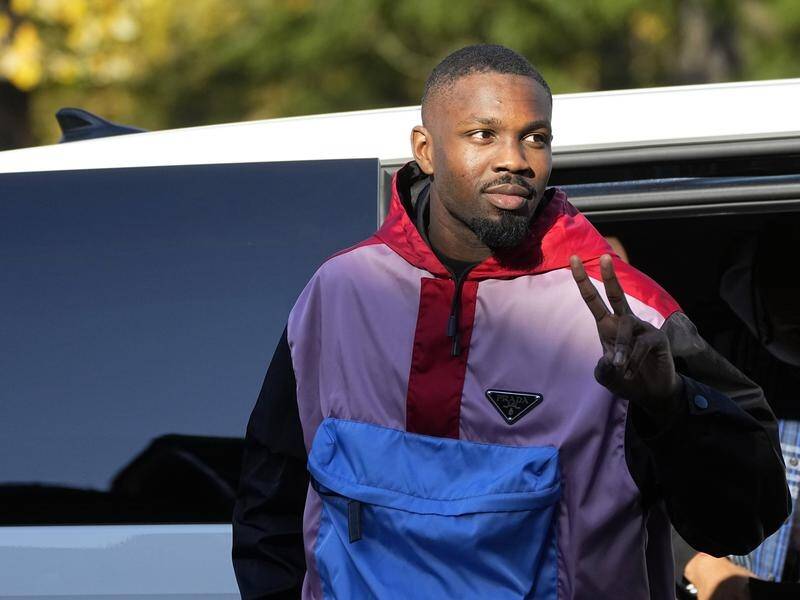 Marcus Thuram arrives at France's Clairefontaine training centre after his World Cup call-up. (AP PHOTO)