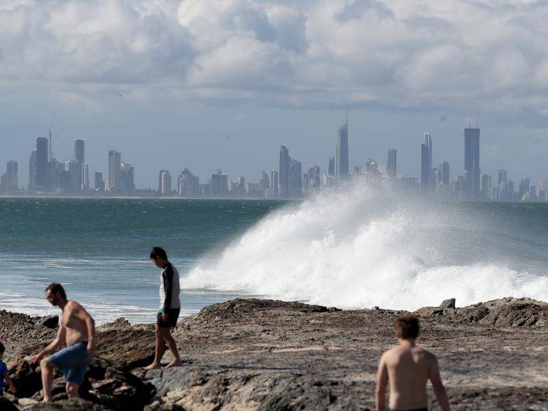 Ex-tropical cyclone Seth created massive swells along the southeast Queensland coast this week.