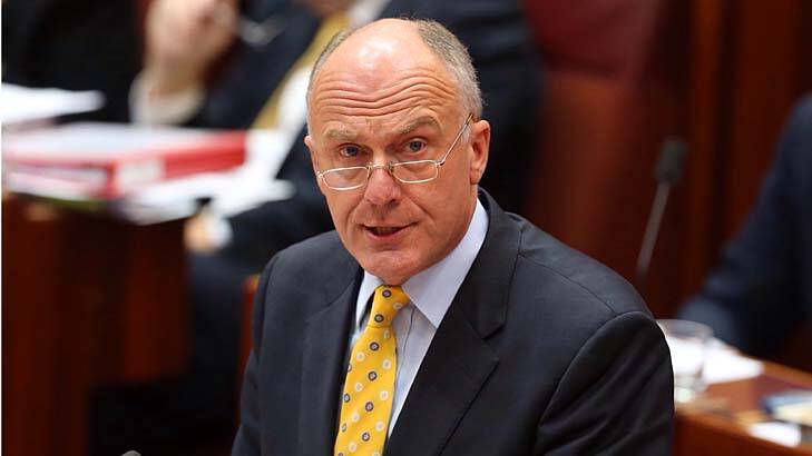 Senator Eric Abetz says the young and unemployed should be prepared to take on any task. Photo: Andrew Meares