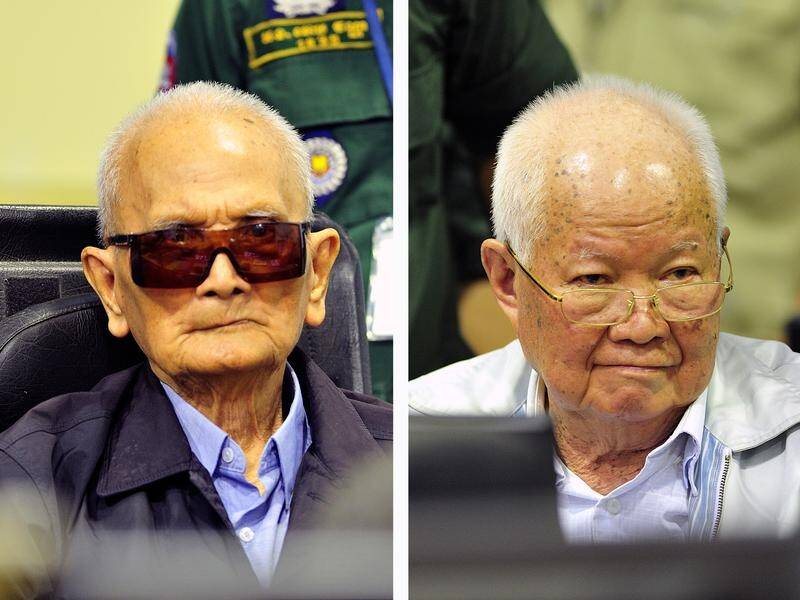 Former Khmer Rouge leaders Nuon Chea (right) and Khieu Samphan were found guilty of genocide.