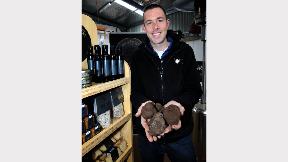 Marcus Jessup from Tamar Valley Truffles shows off some of this season's harvest. Picture: GEOFF ROBSON