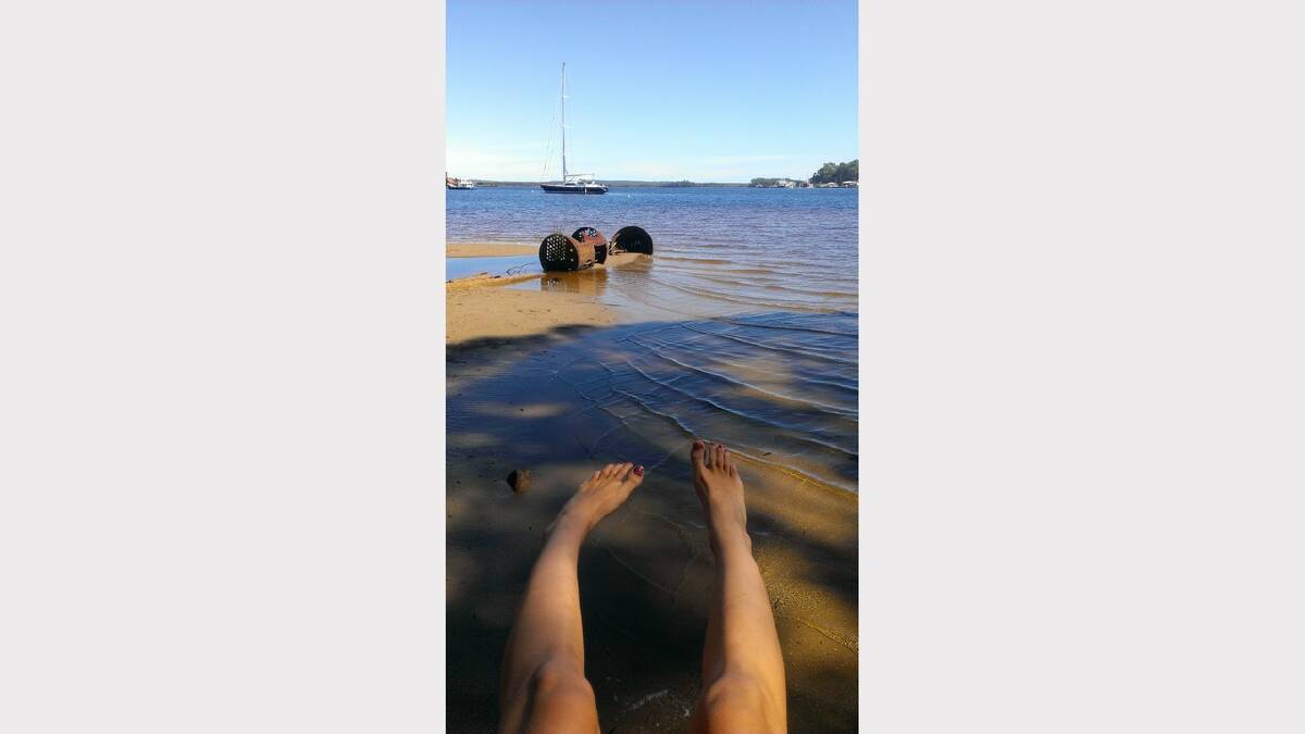 'Enjoying Strahan's beautiful weather'. Sent in by Tali