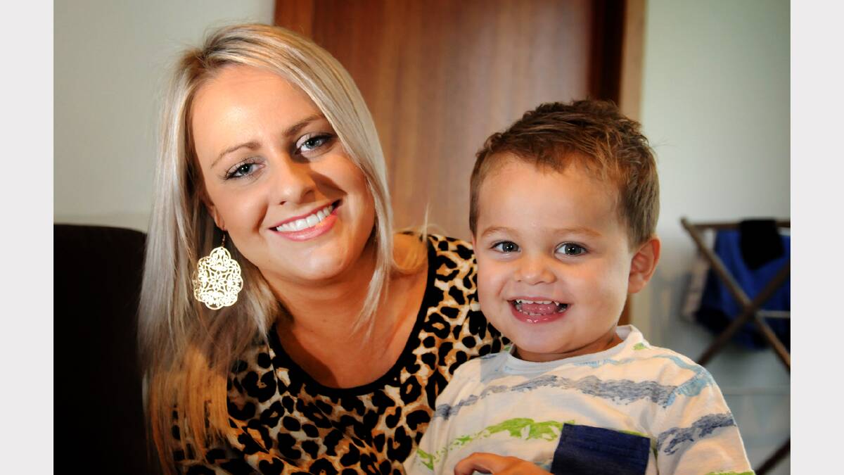 Holly Lowe's son, Adz, 2, suffers from Langerhans Cell Histiocytosis and is heading to Melbourne for treatment.  Picture: GEOFF ROBSON