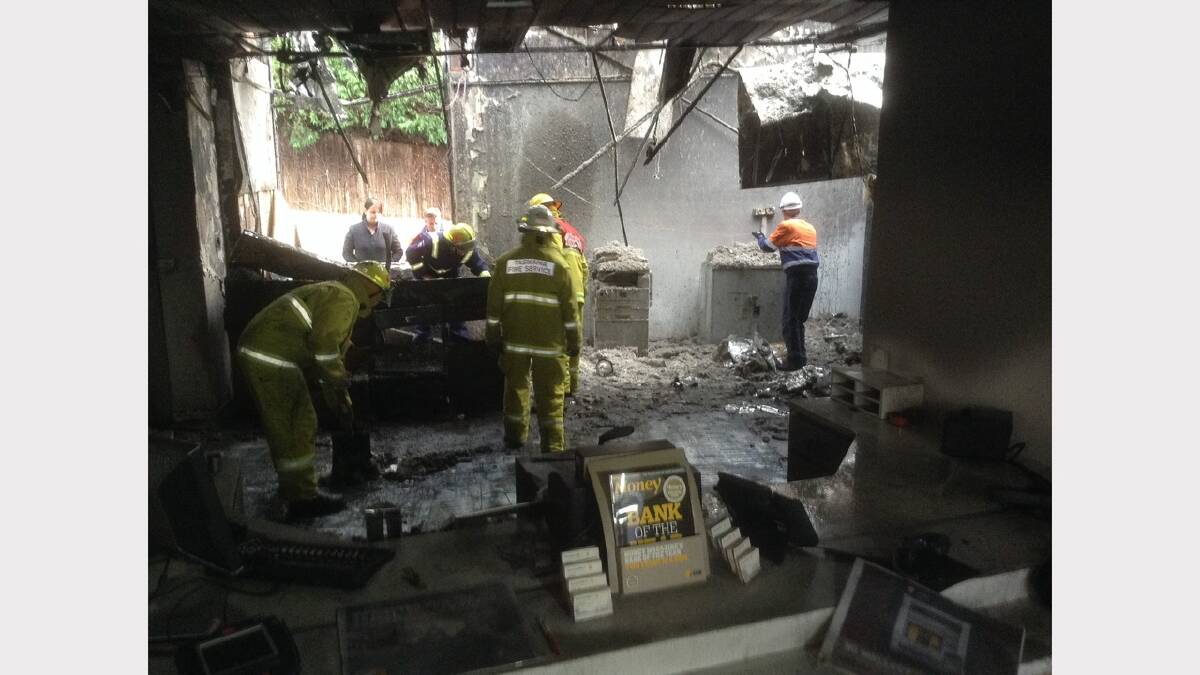 An overnight fire caused up to $300,000 damage to the Commonwealth Bank at Newstead. Picture: Paul Scambler