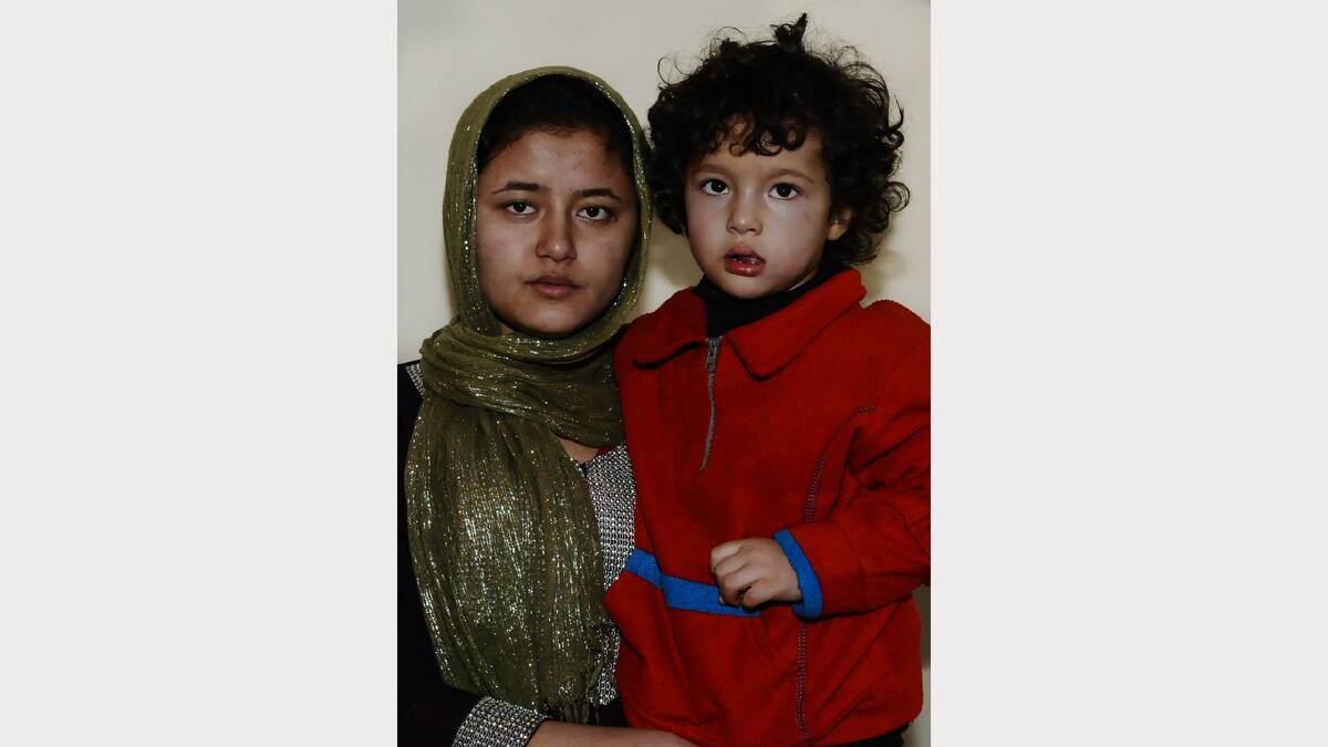Fariba, 16, and Fatima Heidari, 4, lost everything when their home was destroyed in a fire on Friday. Picture: Neil Richardson