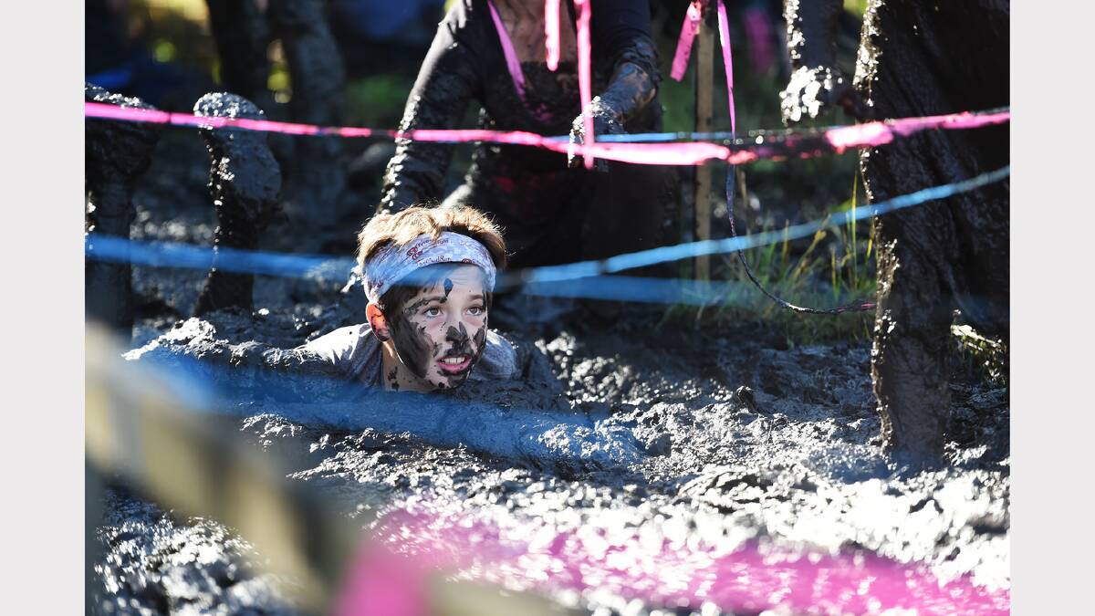 Jacob Singline, 11, of Perth, gets stuck in. Picture: Mark Jesser