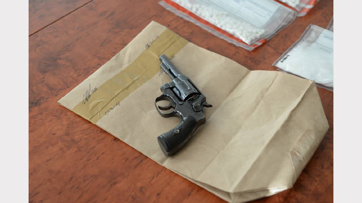 One of the guns seized during Operation Crimson. Picture: Mark Jesser