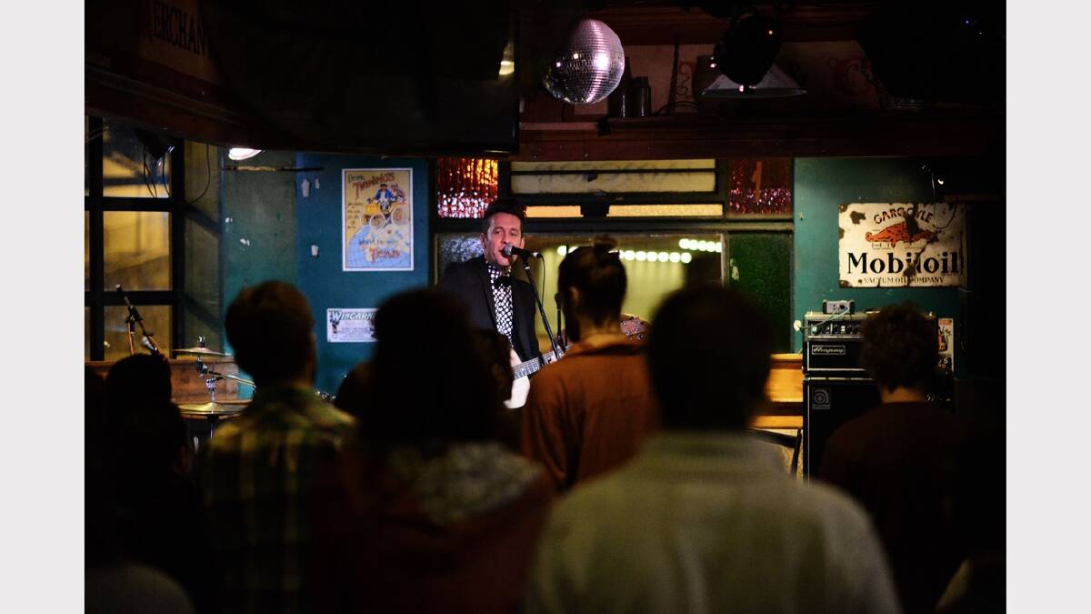 Kav Temperley performs Eskimo Joe's 'A Song Is A City' at The Irish, Launceston. Picture: Scott Gelston