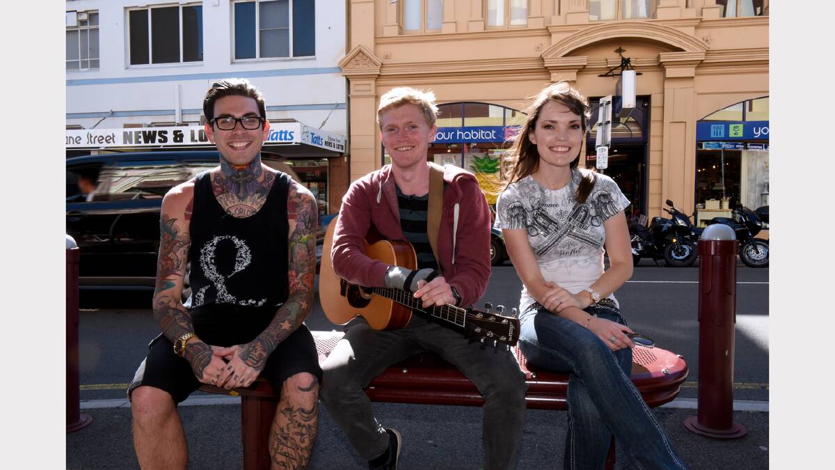Singers Matthew Garwood, Matthew Dames and Courtney Conway will feature in the 2016 subscription program for Launceston's Princess Theatre and Earl Arts Centre. Picture: NEIL RICHARDSON