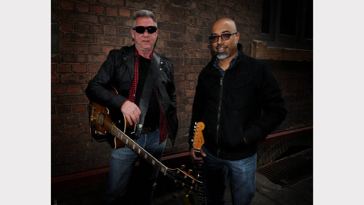 Rock duo Midnight Flyers, Kym Stone and Raj Sinha, will perform at the Australian- Italian Club on Friday. Picture: GEOFF ROBSON