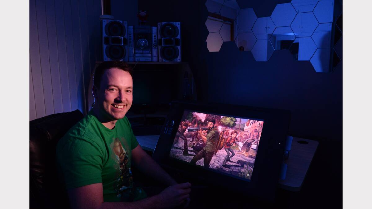 Graphic designer Patrick Brown has scored a contract with PlayStation Australia. Picture: MARK JESSER.