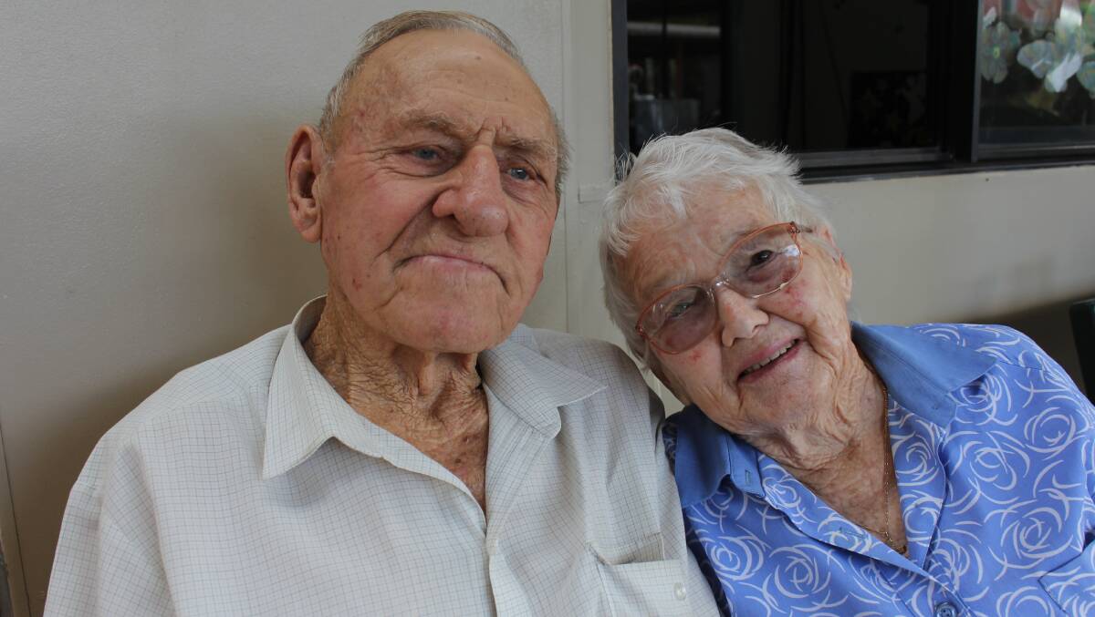 Beaudesert couple Bruce and Irene Haack enjoyed a morning out at the Glad's Girls drought fundraiser.