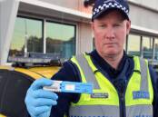 DRUG TESTING: Acting Sergeant Kevyn Hume-Cook. Picture: LIZ FLEMING
