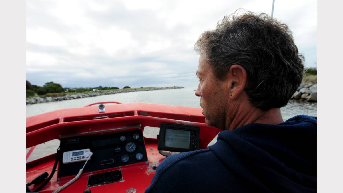 Ulverstone's Rod Solomon keeping alert during yesterday's exercise at Bridport.
