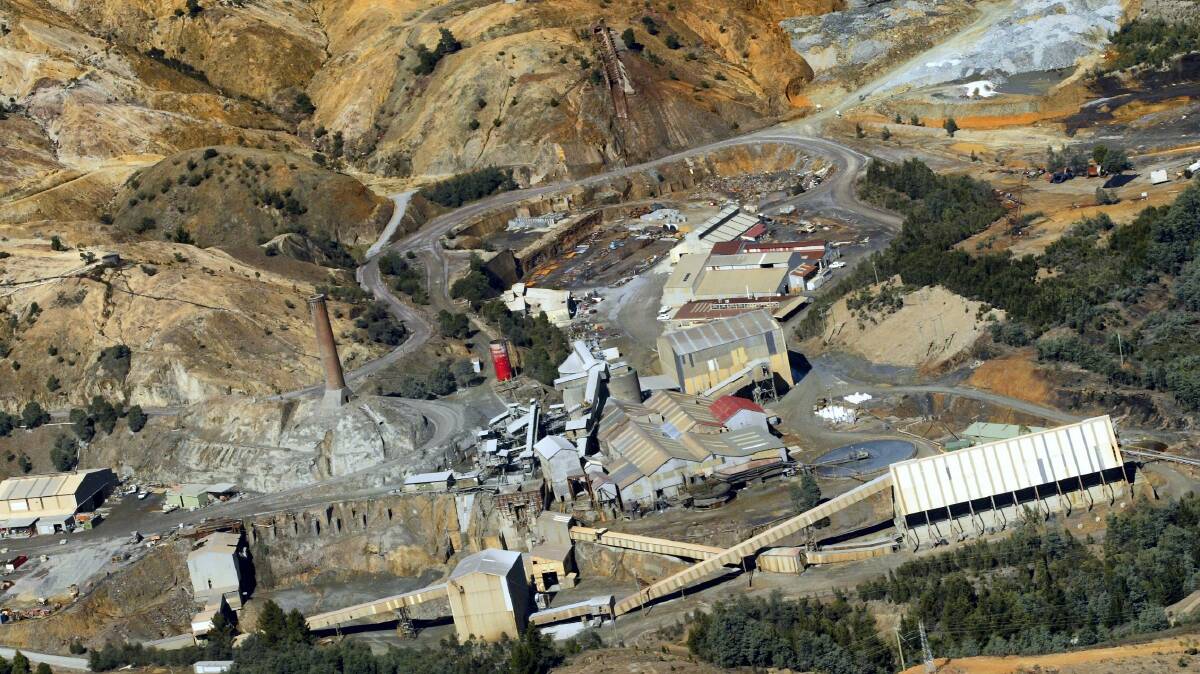 The Mount Lyell copper mine that will close with the loss of 200 jobs. 
