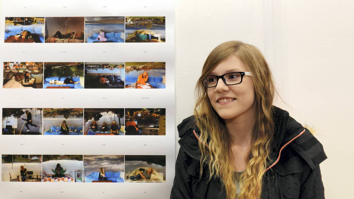 SNAP Photographic Competition year 12 overall winner Samantha Milne, of Newstead College, with her body of work.   Picture: SCOTT GELSTON
