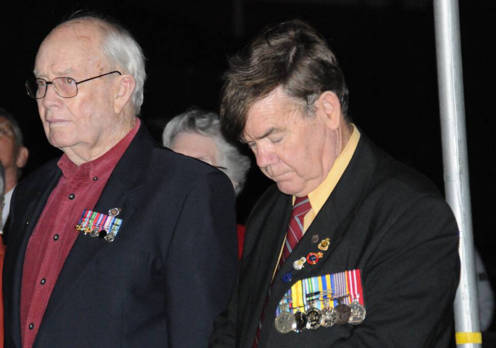 WW 2 veteran John Dickie, left, with RSL Sub-Branch Secretary and ex-serviceman Kerry Bee.