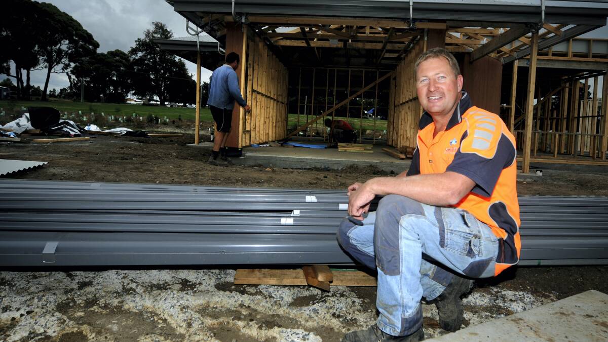 Developer Jason Sherriff at one of the building sites at Alanvale Gardens at Newnham. Picture: GEOFF ROBSON