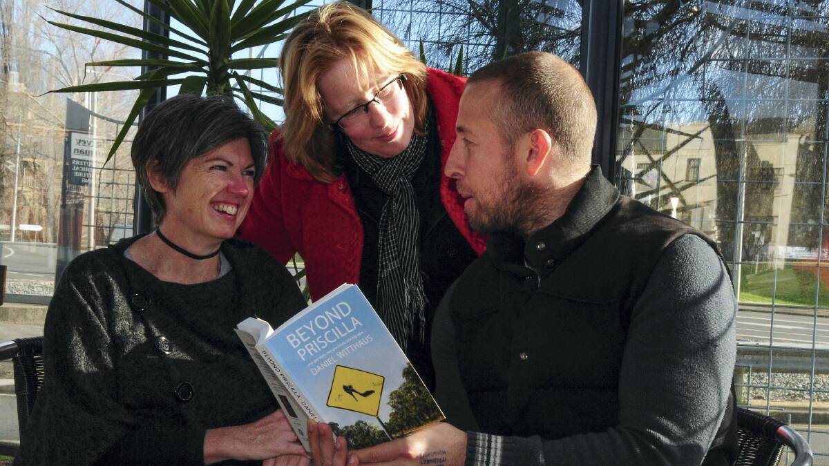 Dr Margaret Hughes, social worker and  Marriage Equality Council representative Mara Schneiders, and author Daniel Witthaus. Picture: NEIL RICHARDSON
